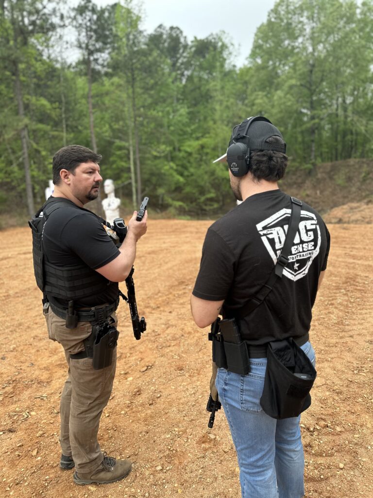firearm training on gun range
